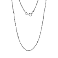 Luxury Designs 16” unisex Sterling Silver Singapore chain