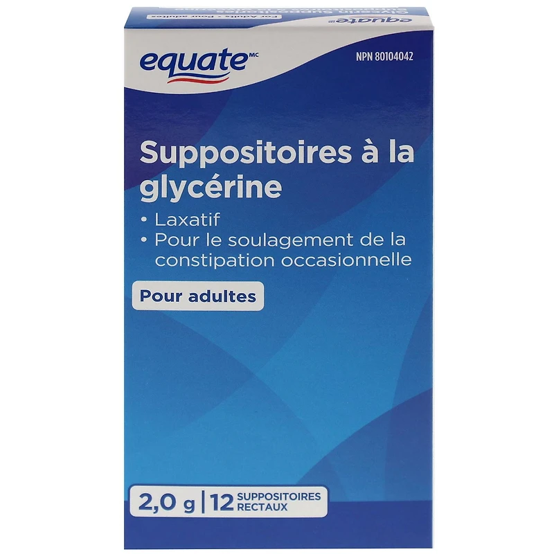 Equate Glycerin Suppositories, 12 Rectal Suppositories