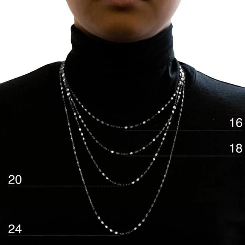 Luxury Designs 18” unisex Sterling Silver Singapore chain