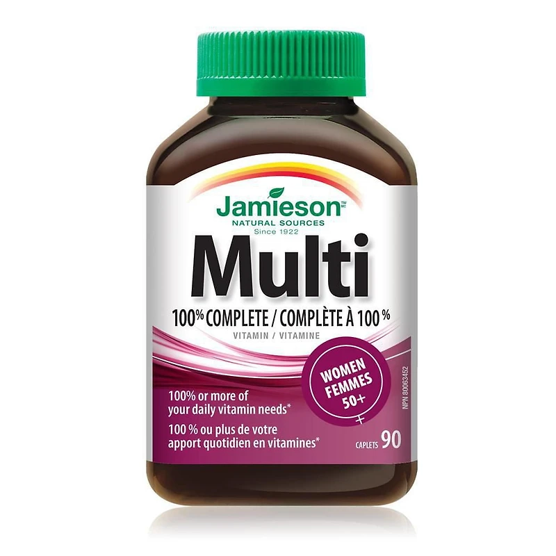 Jamieson Multivitamine Complète à 100 % Pour Femmes 50+