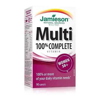 Jamieson 100% Complete Multivitamin Caplets for Women 50+