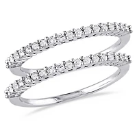 Ensemble 2 pièces de bagues d'anniversaires Miabella avec diamants 1/3 CT poids total en argent sterling