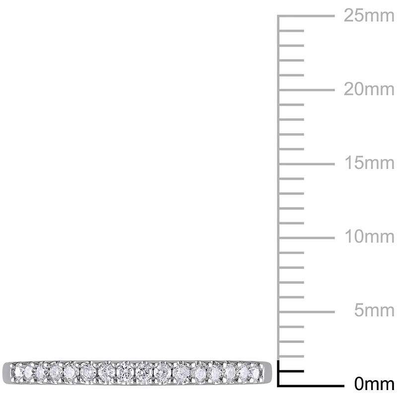 Miabella 1/7 Carat T.W. Diamond Sterling Silver Semi-Eternity Anniversary Ring