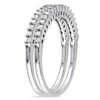 Ensemble 2 pièces de bagues d'anniversaires Miabella avec diamants 1/3 CT poids total en argent sterling