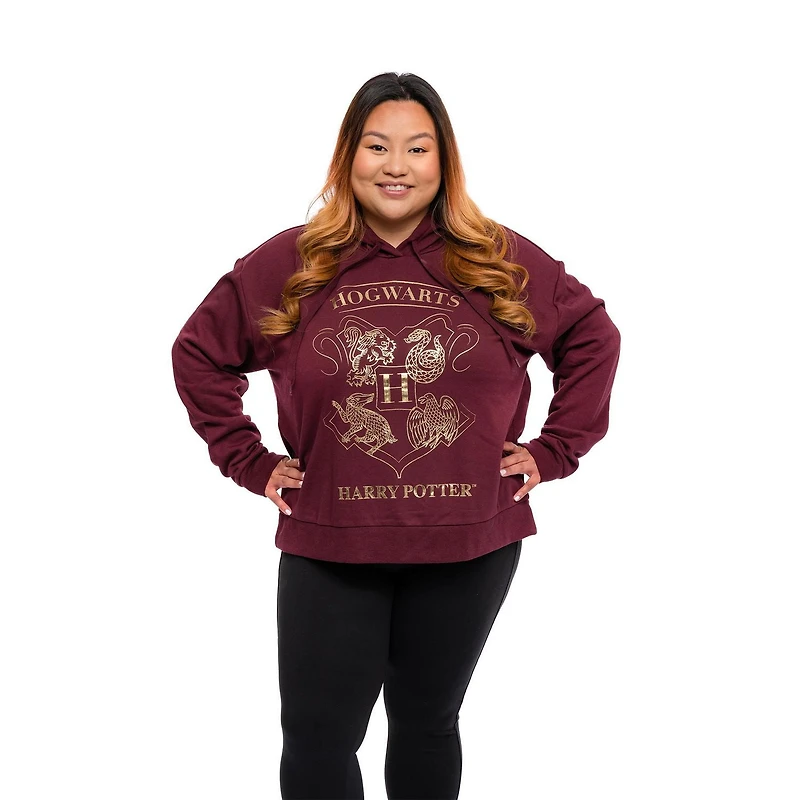 Ladies Plus Harry Potter Which Hogwarts House Long Sleeve Hoodie