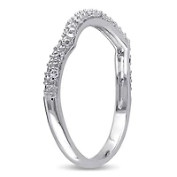Miabella Diamond-Accent Sterling Silver Curve Anniversary Band