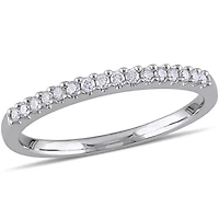 Miabella 1/7 Carat T.W. Diamond Sterling Silver Semi-Eternity Anniversary Ring