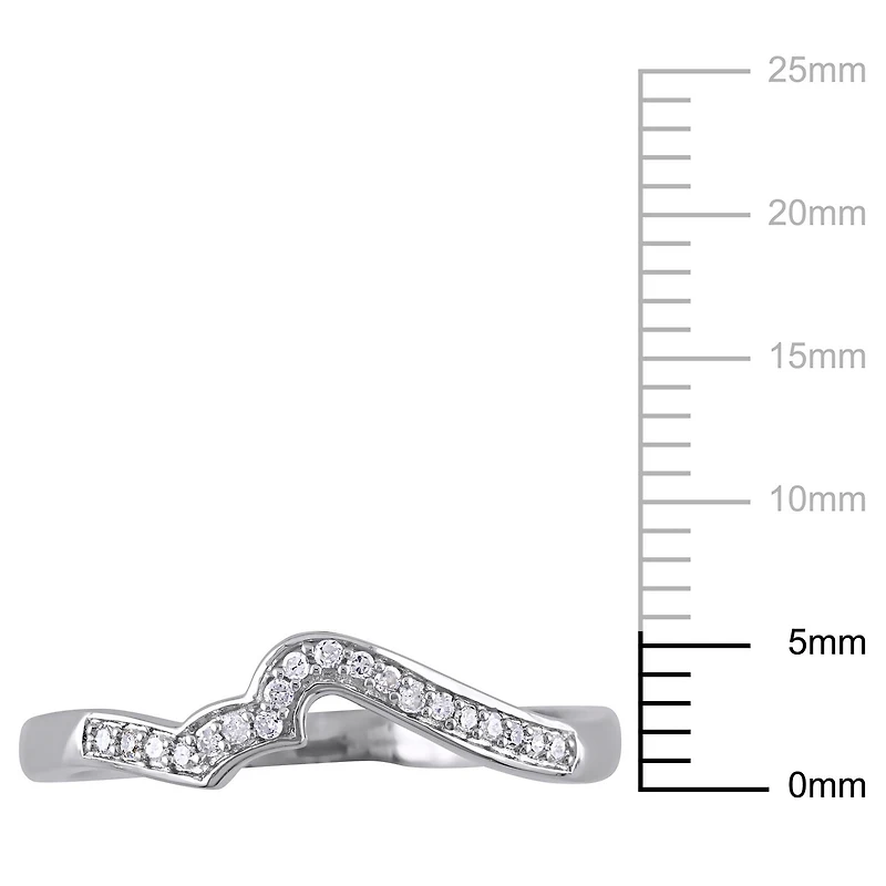 Miabella Diamond-Accent Sterling Silver Contour Anniversary Band