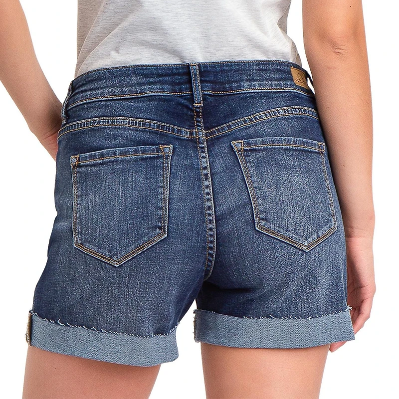 Jordache Women's Button Fly Boyfriend Short