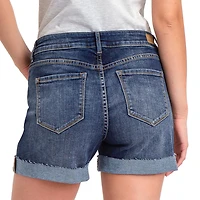 Jordache Women's Button Fly Boyfriend Short