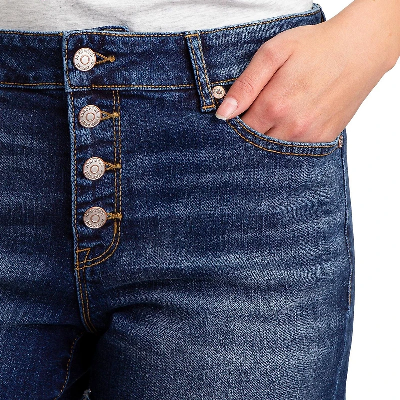 Jordache Women's Button Fly Boyfriend Short