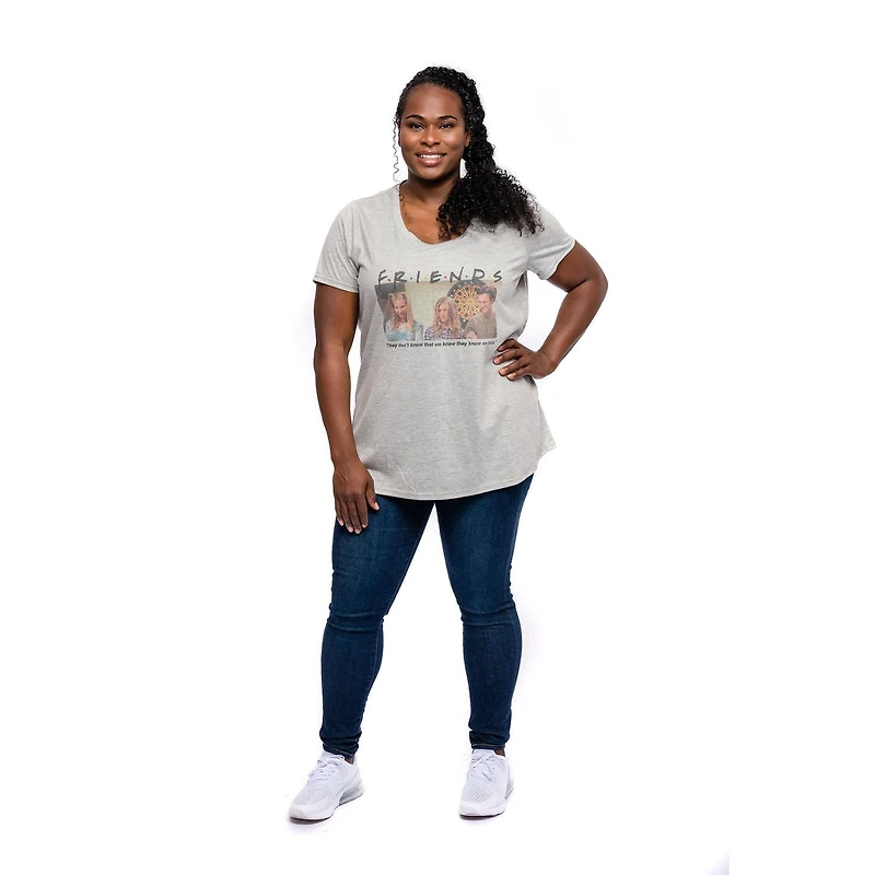 Ladies Plus Friends We Know  Short Sleeve Scoop Neck T-Shirt