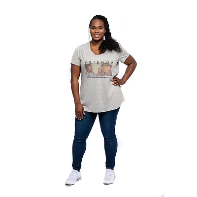 Ladies Plus Friends We Know  Short Sleeve Scoop Neck T-Shirt