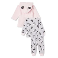 Ensemble 3 pièces avec pyjama et robe de chambre George pour bébés filles