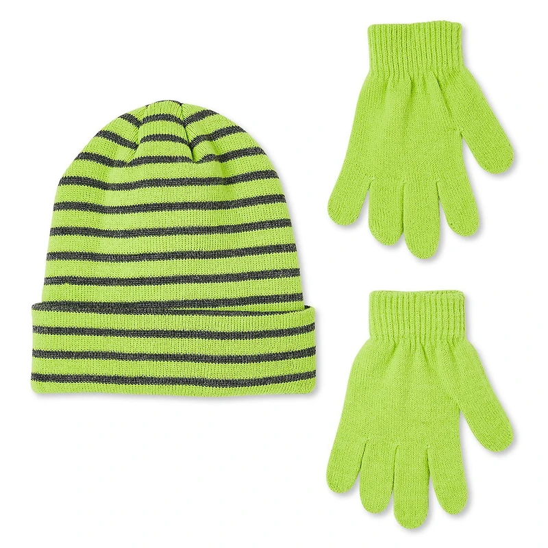George Boys' Sherpa-Lined Hat and Gloves 2-Piece Set