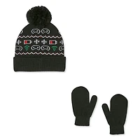 George Toddler Boys' Pompom Hat and Mittens 2-Piece Set