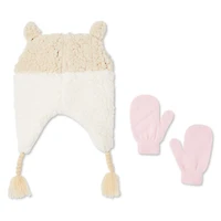 George Toddler Girls' Sherpa Hat and Mittens 2-Piece Set