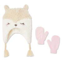 George Toddler Girls' Sherpa Hat and Mittens 2-Piece Set