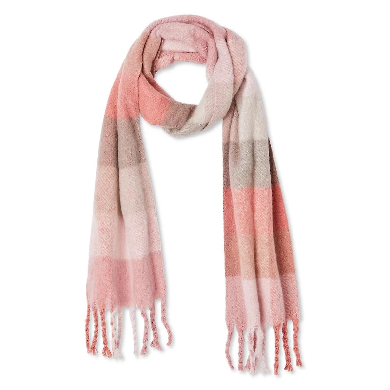George Women's Fringe Check Scarf