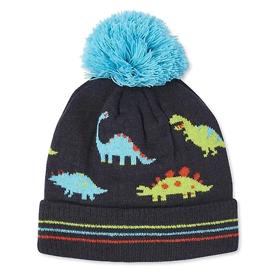 George Boys' Cable Knit Turn Cuff Toque with Pompom