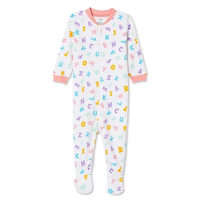 George Baby Girls' Zip-Up Sleeper, Sizes 0-24 months