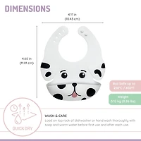 Bavoir en silicone en forme de chien pour bébés et jeunes enfants