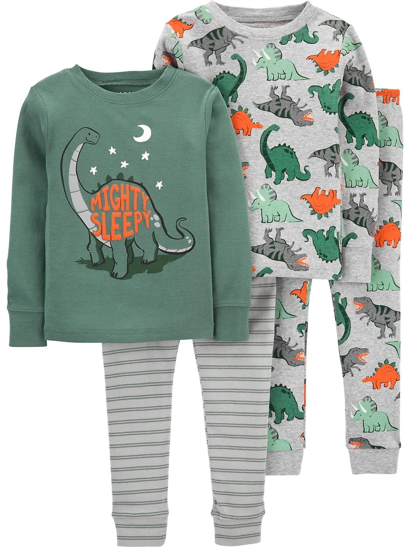 Child of Mine made by Carter's boys' Cotton 4-piece Pyjama - dinosaur