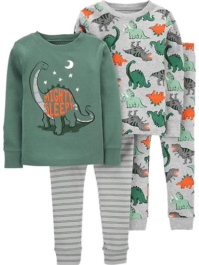 Child of Mine made by Carter's boys' Cotton  4-piece Pyjama - dinosaur