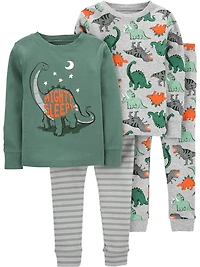 Child of Mine made by Carter's boys' Cotton  4-piece Pyjama - dinosaur