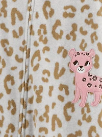 Pyjama Polaire 1-Pièce pour fille en bas âge Child of Mine made by Carter's - Gravure de guépard