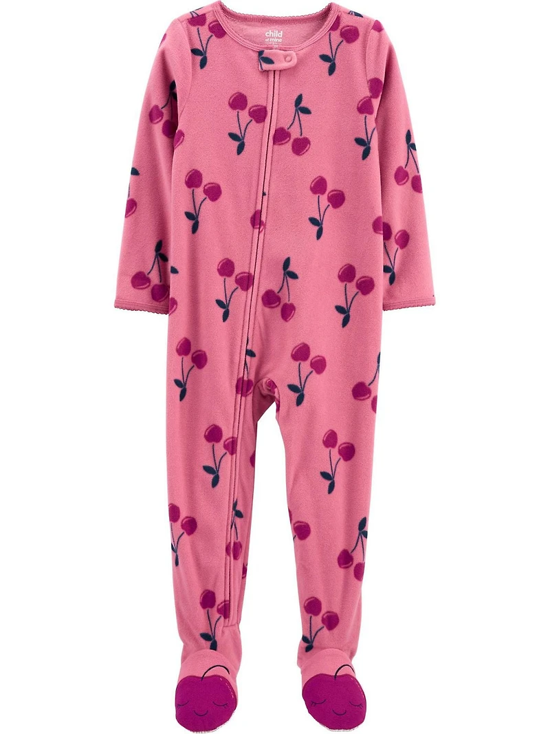 Pyjama Polaire 1-Pièce pour fille en bas âge Child of Mine made by Carter's -Cerises