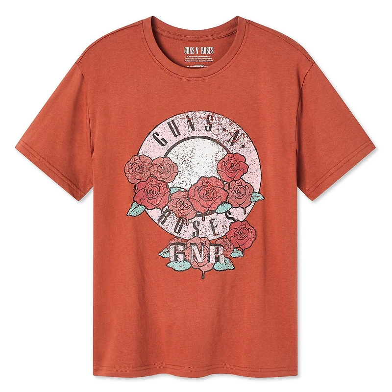 T-shirt à imprimé graphique Guns N’ Roses pour femmes