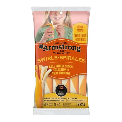 Armstrong Swirls Real Cheese Snacks, 283 g (12 Sticks)