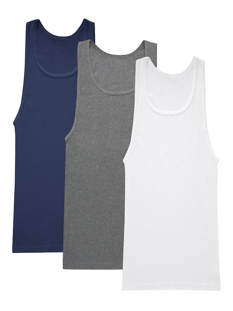 Chaps Men's Assorted Tank Shirt, 3-Pack, AUTHENTIC, CLASSIC, TIMELESS
