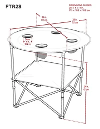 28” Folding Portable Family Table