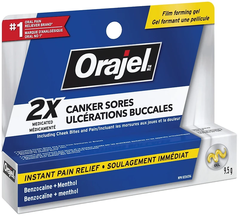 Gel Orajel pour ulcérations buccales 9.5 g
