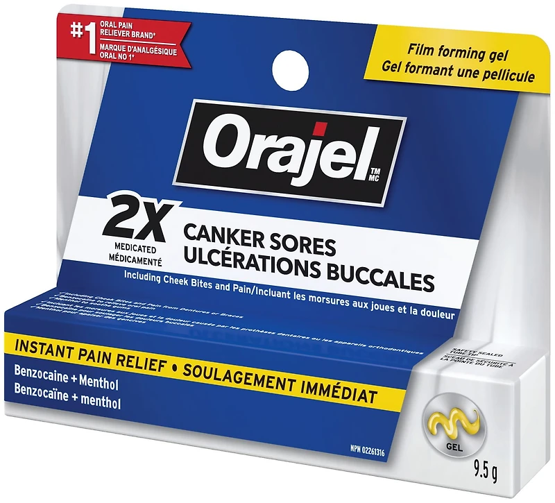 Gel Orajel pour ulcérations buccales 9.5 g
