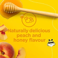 Zarbee's Baby Soothing Cough Syrup, Sore Throat Relief, Naturally Sourced Honey, Dye-Free, Peach & Honey Flavour