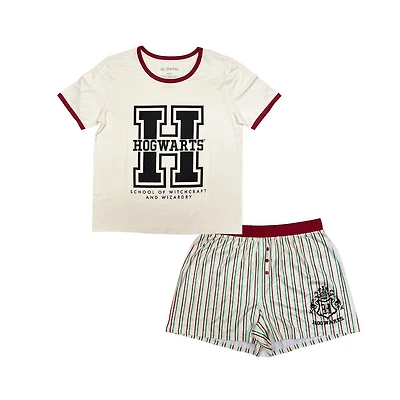 Ensemble de sommeil 2 pièces Harry Potter Team Poudlard pour femme