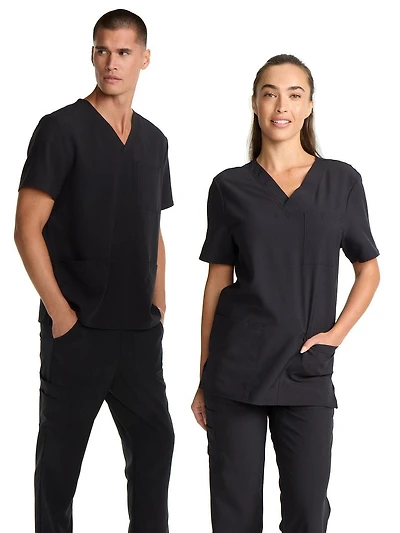 Haut d’uniforme médical à encolure en V Core Essentials unisexe Scrubstar WC846
