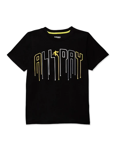 T-shirt graphique "All Day" AND1 pour garçons, jusqu'à la taille 16