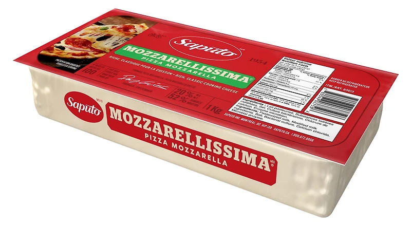 Saputo Mozzarellissima Pizza Mozzarella Cheese