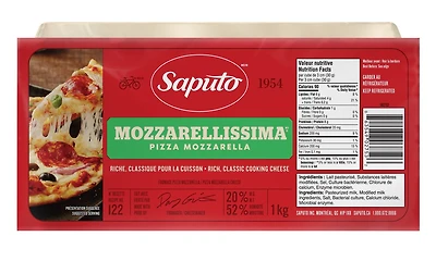 Saputo Fromage Mozzarellissima pizza mozzarella