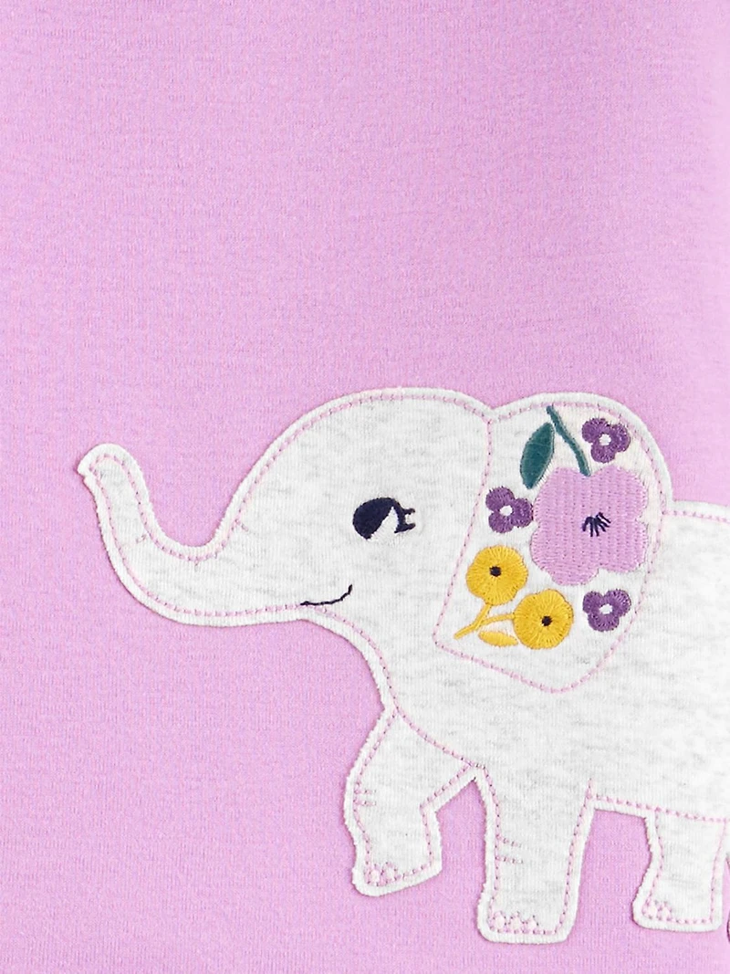 Pyjama 2 pièces pour fille en molleton de Child of Mine made by Carter’s - l'éléphant