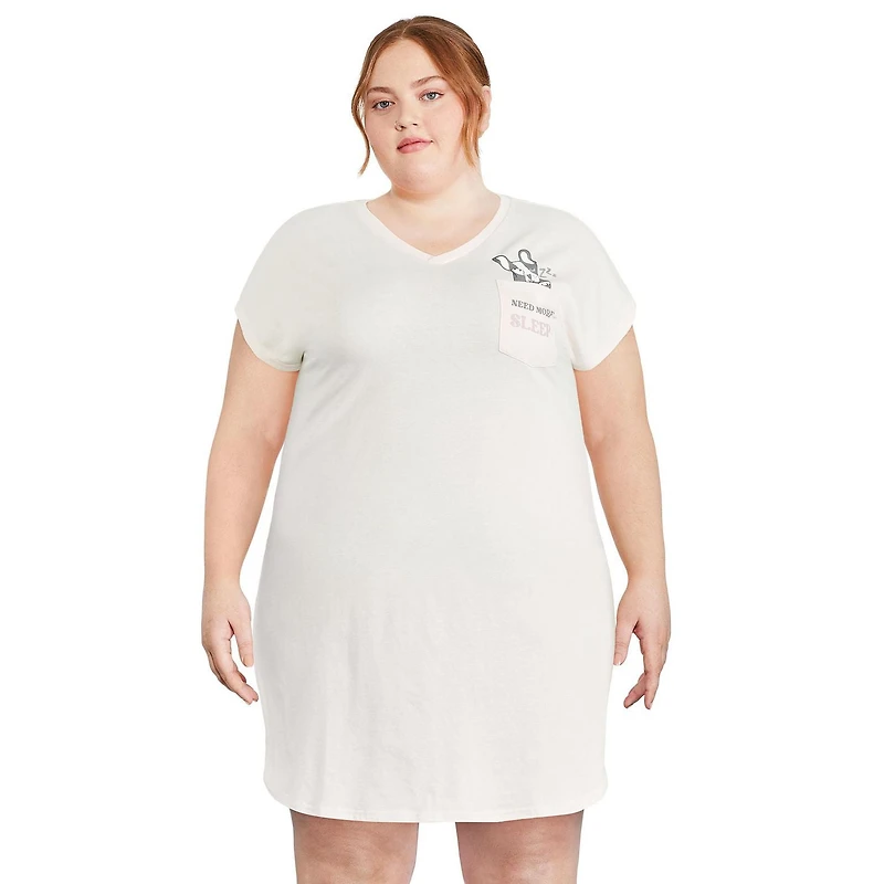 Chemise de nuit avec encolure en V George Plus pour femmes Tailles 1X–4 X