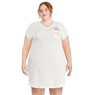Chemise de nuit avec encolure en V George Plus pour femmes Tailles 1X–4 X