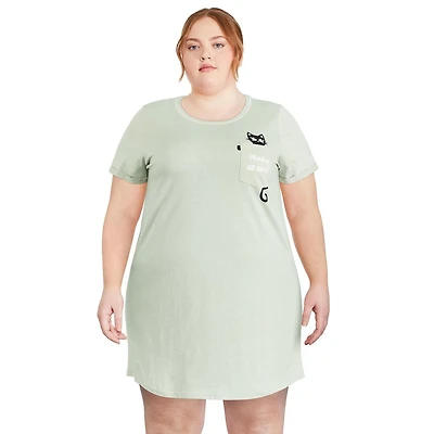 Chemise de nuit à manches roulées George Plus pour femmes