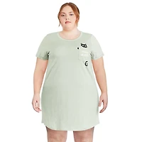 Chemise de nuit à manches roulées George Plus pour femmes