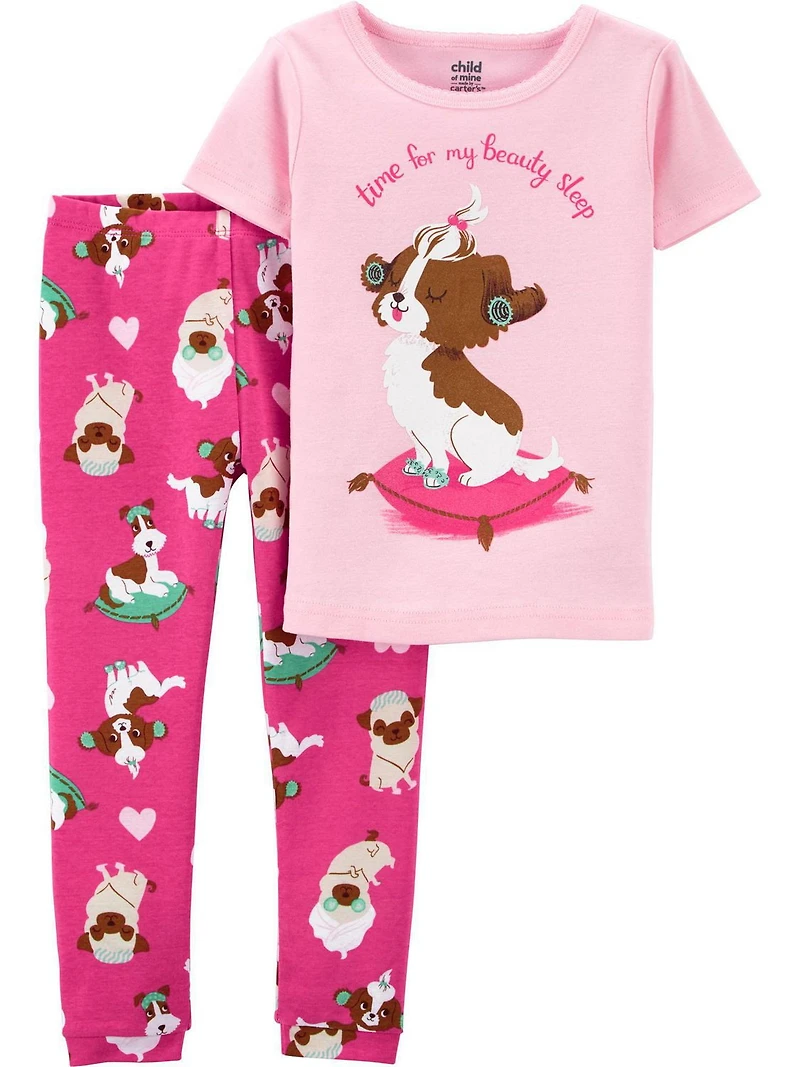 Child of Mine made by Carter's Infant Girl' Cotton 2-piece Pyjama - Dog