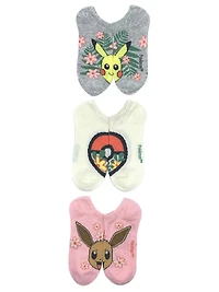 Pokemon Women's No-Show Socks, 3-Pack, Size 4-10
